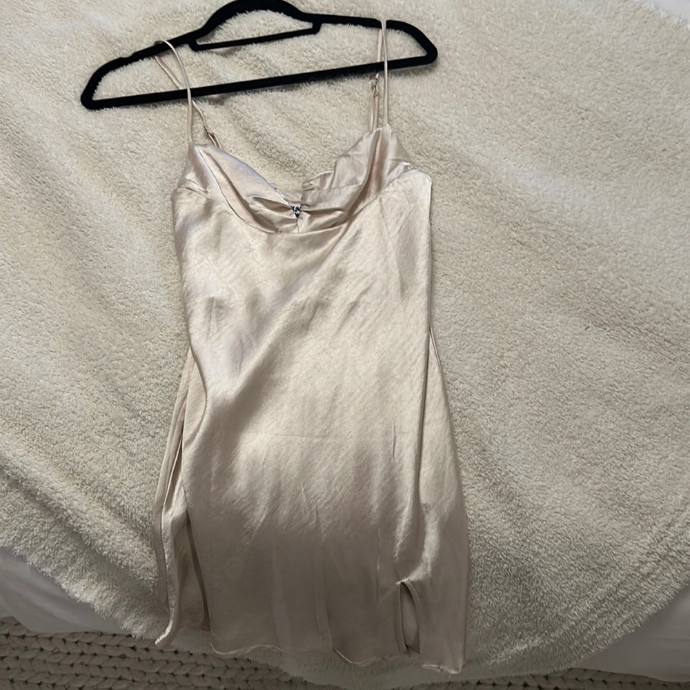 Princess Polly Hewlett Mini Dress Champagne